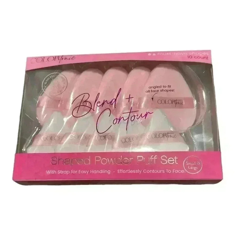 Color Tonic 10 Piece‎ Shaped Powder Puff Set